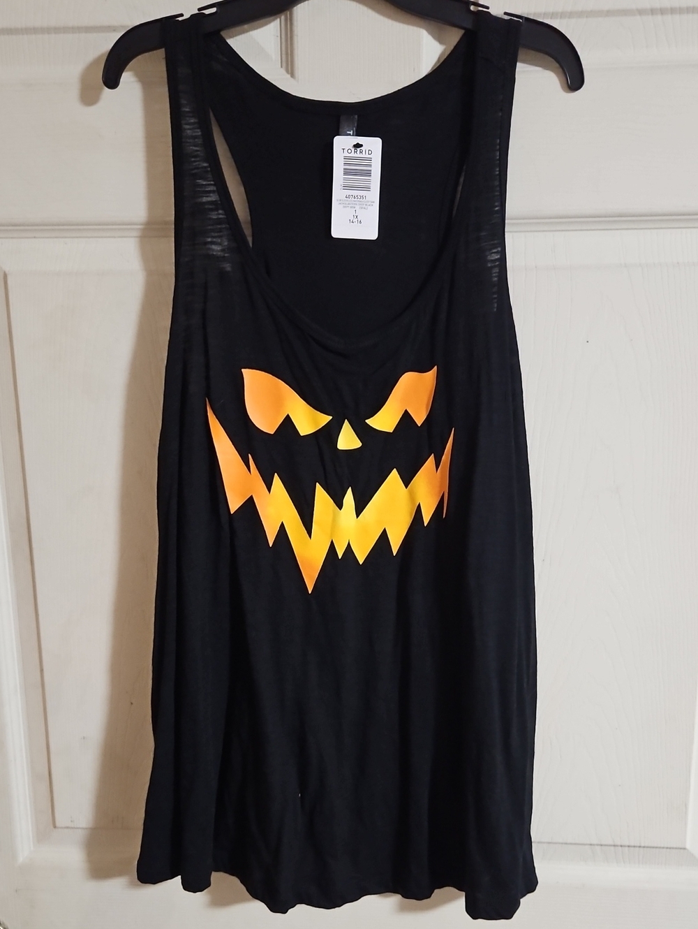 Torrid Jack O Lantern Tank: Black: NEW WITH TAGS: SIZE 1 (14/16)